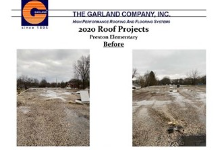 The Garland Company, Inc. 2020 Roof Projects Preston Elementary Before and after - images of Preston